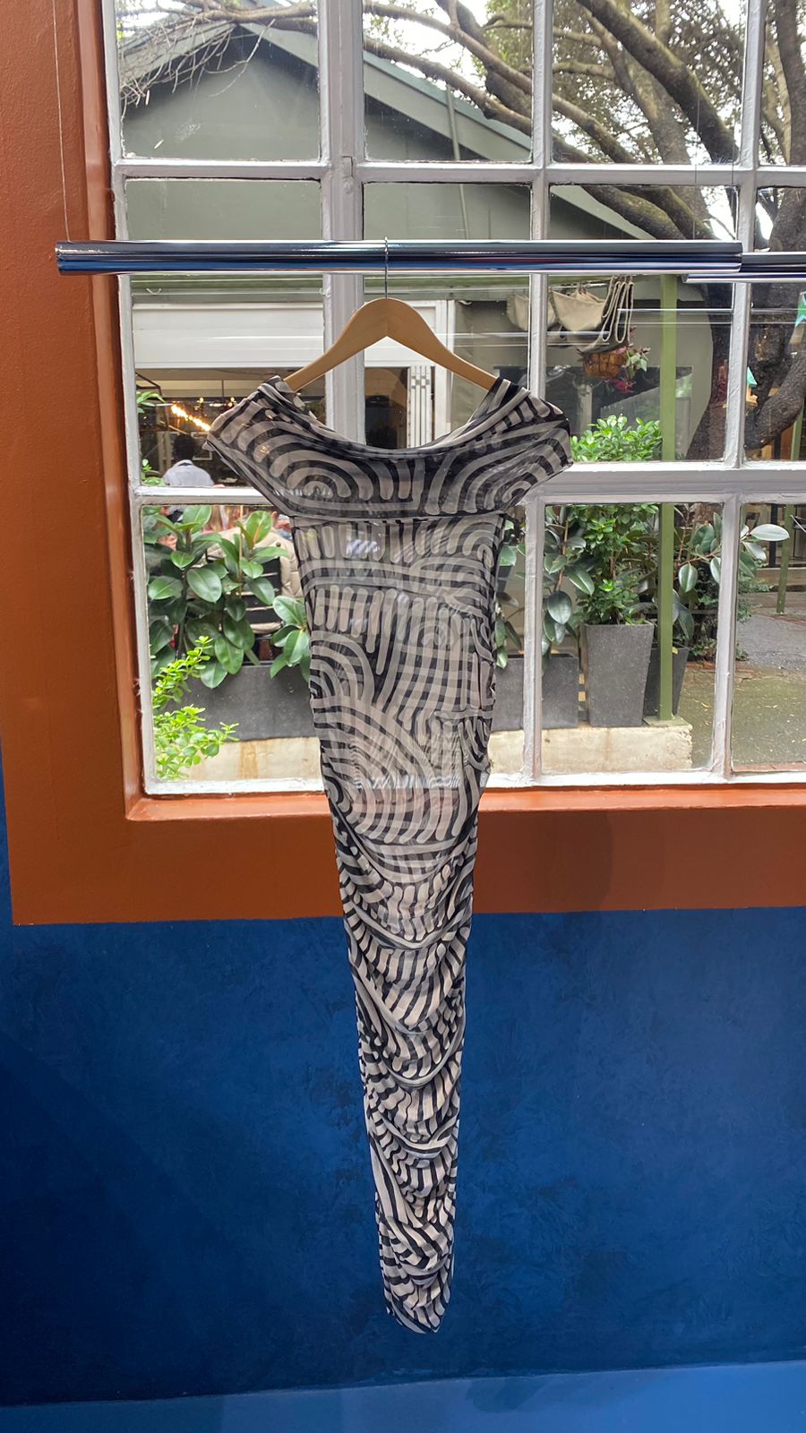 Black Worm Mesh Dress