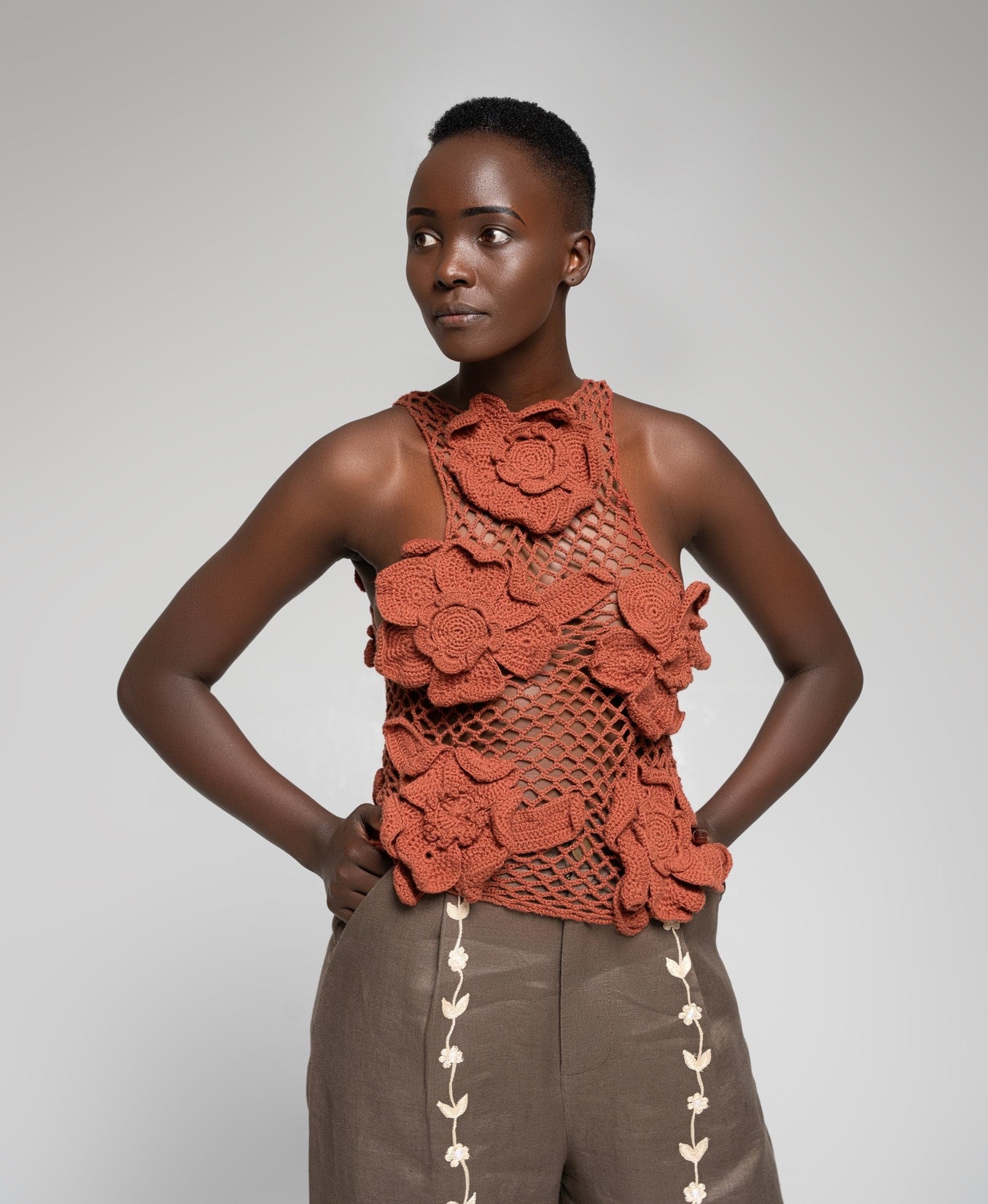 Lola Fleur Top - Brick
