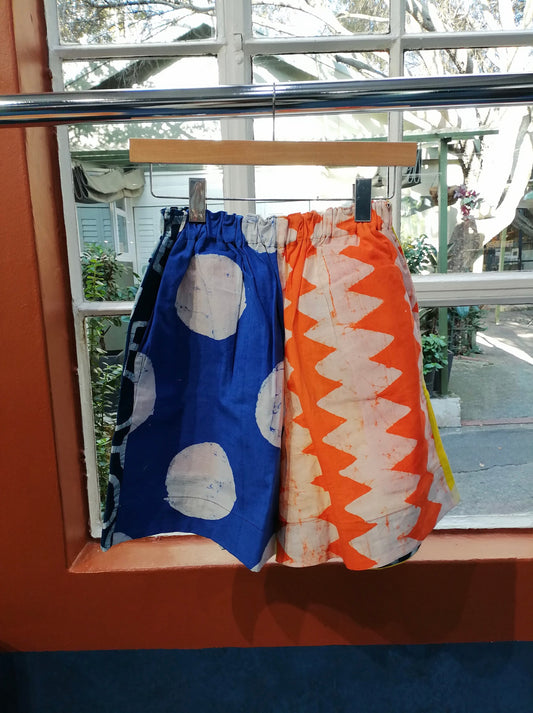 Blue And White Polka Multicolour Shorts