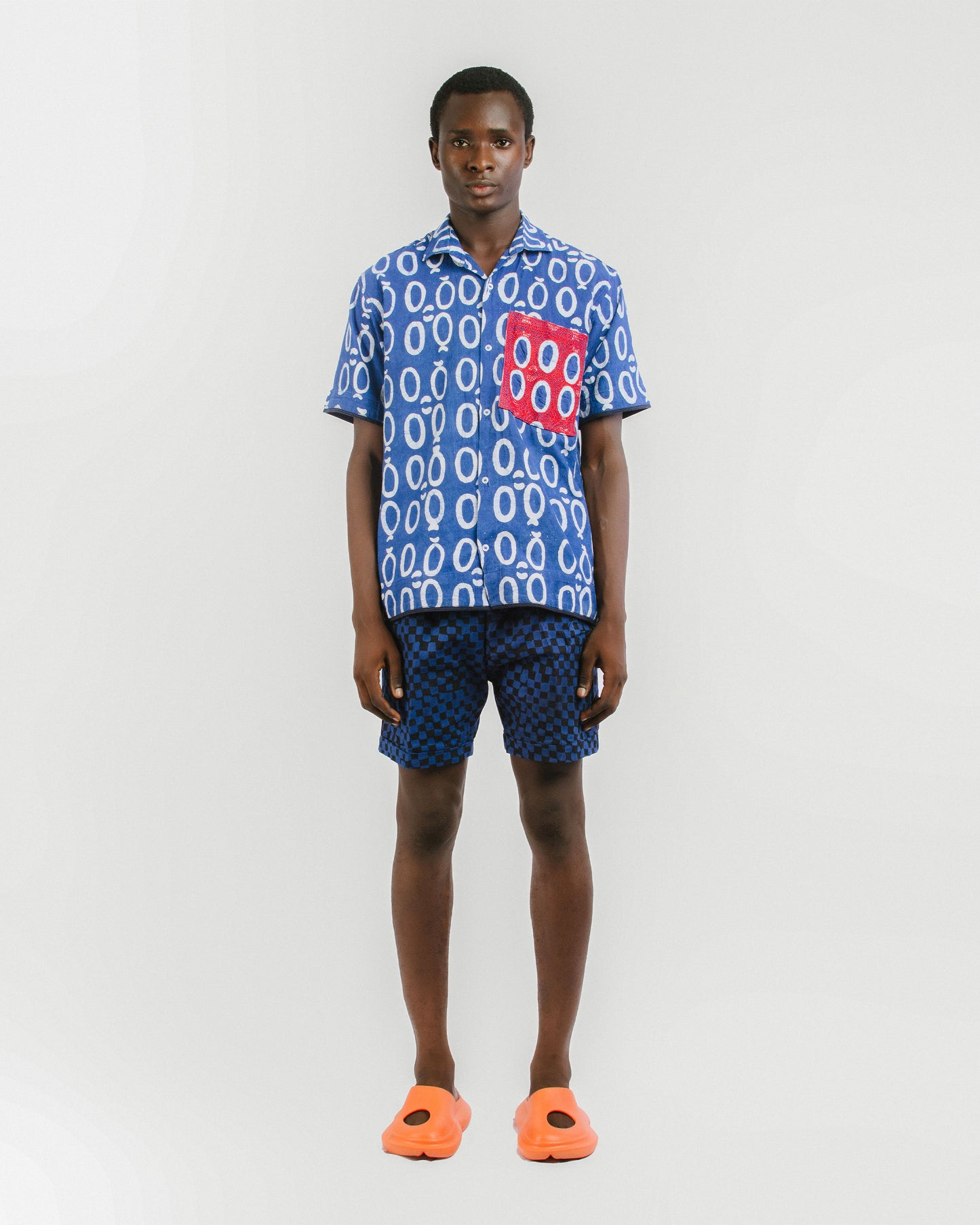 OH OH Blue with Embroidery Pocket Shirt