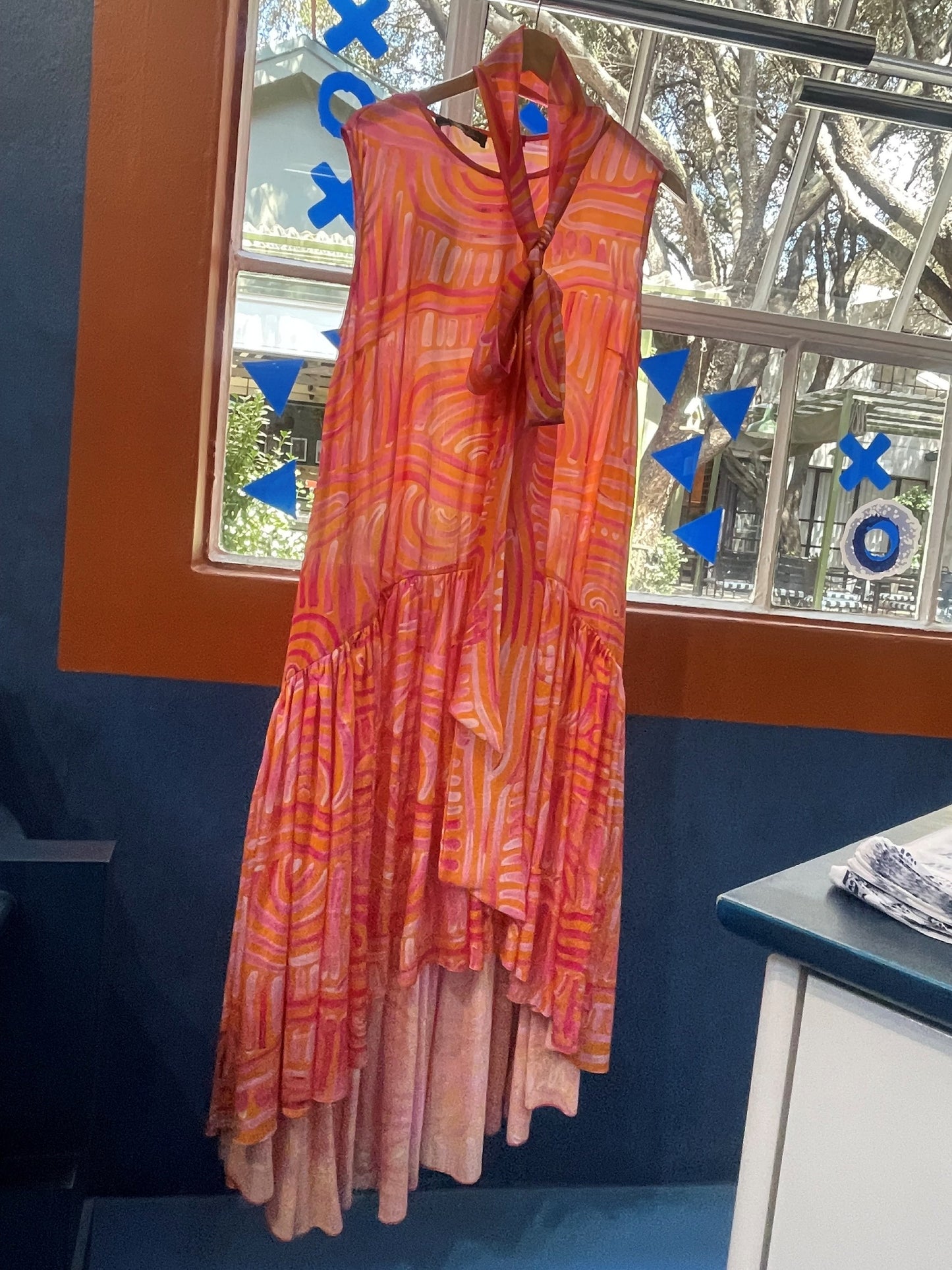 Orange Print Dress