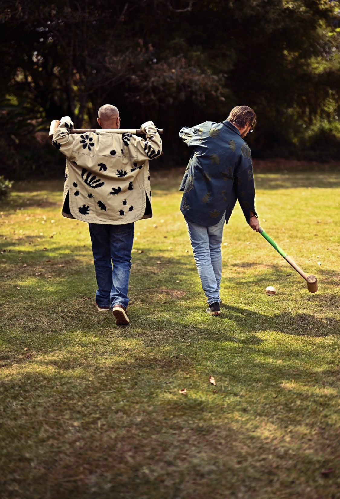 Shamba Jacket - Beige & Black / Petrol blue & Jungle green