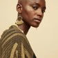 Halisi Shawl (Black and Gold)