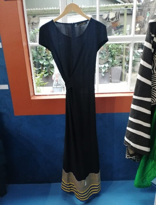 Black Dress with Gold Lining