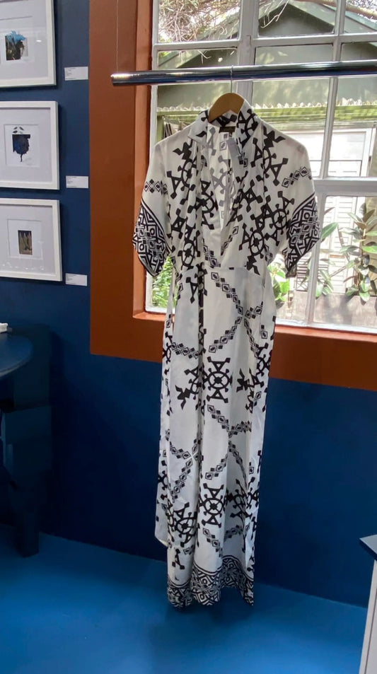 Black and White Mykonos Jumpsuit