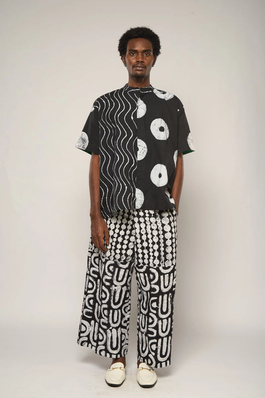 Black and White Multi-Print Culottes