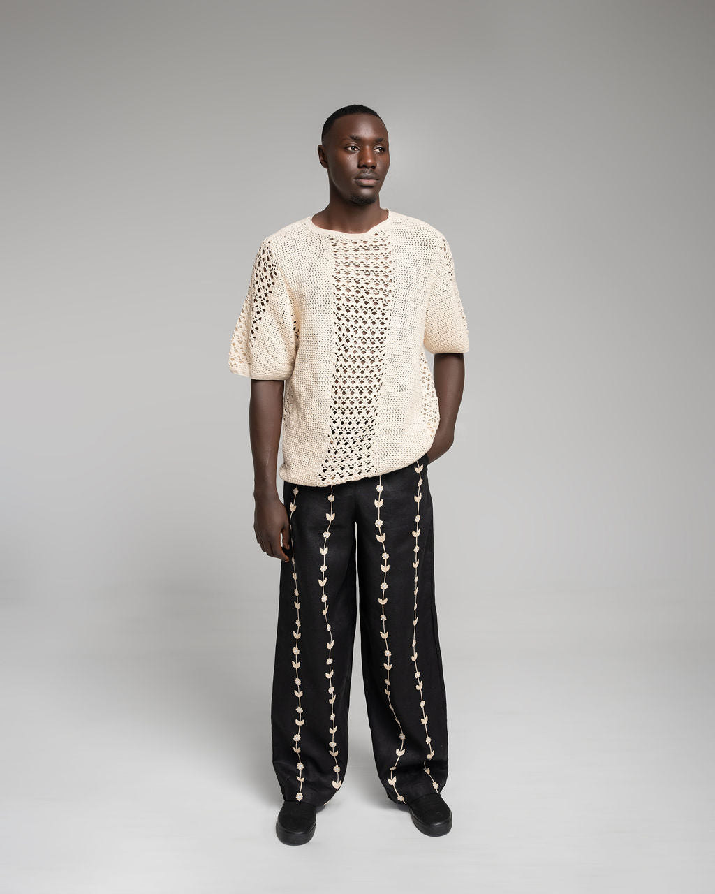 Panel Pullover - Cream