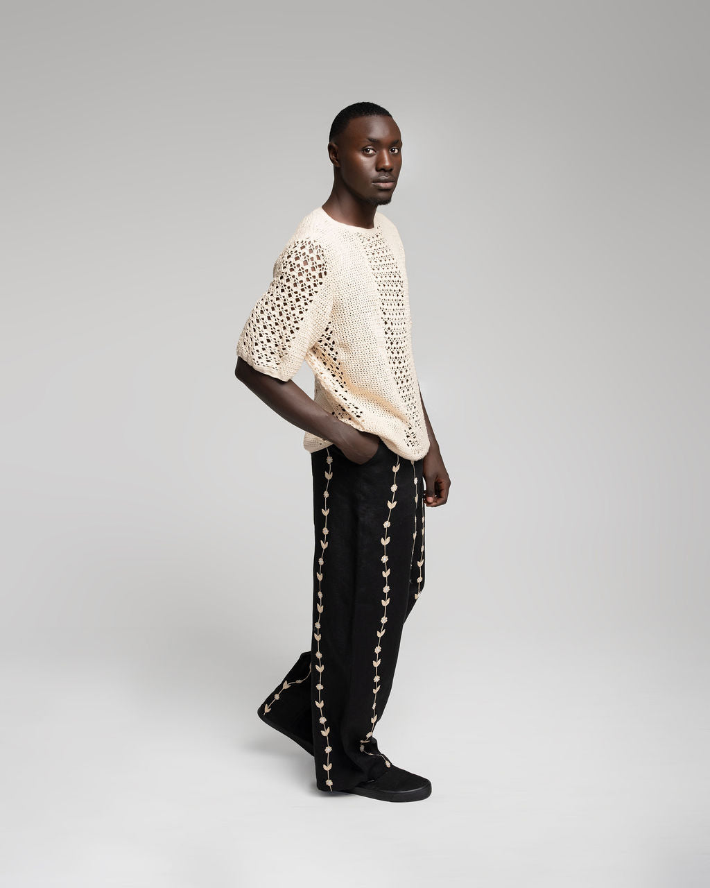 Panel Pullover - Cream