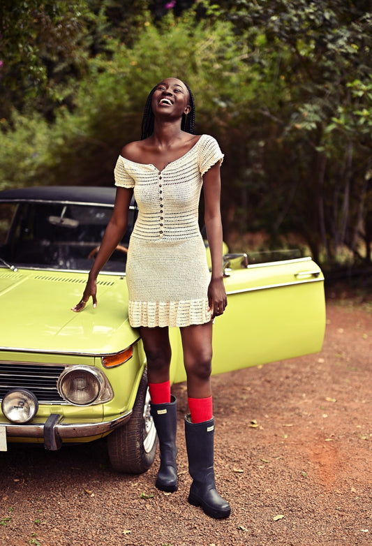 Sirena Dress - Cream (Available also in black, beige, gray)