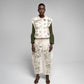Imbaali Cropped Jacket - Cream with Jungle Green Embroidery