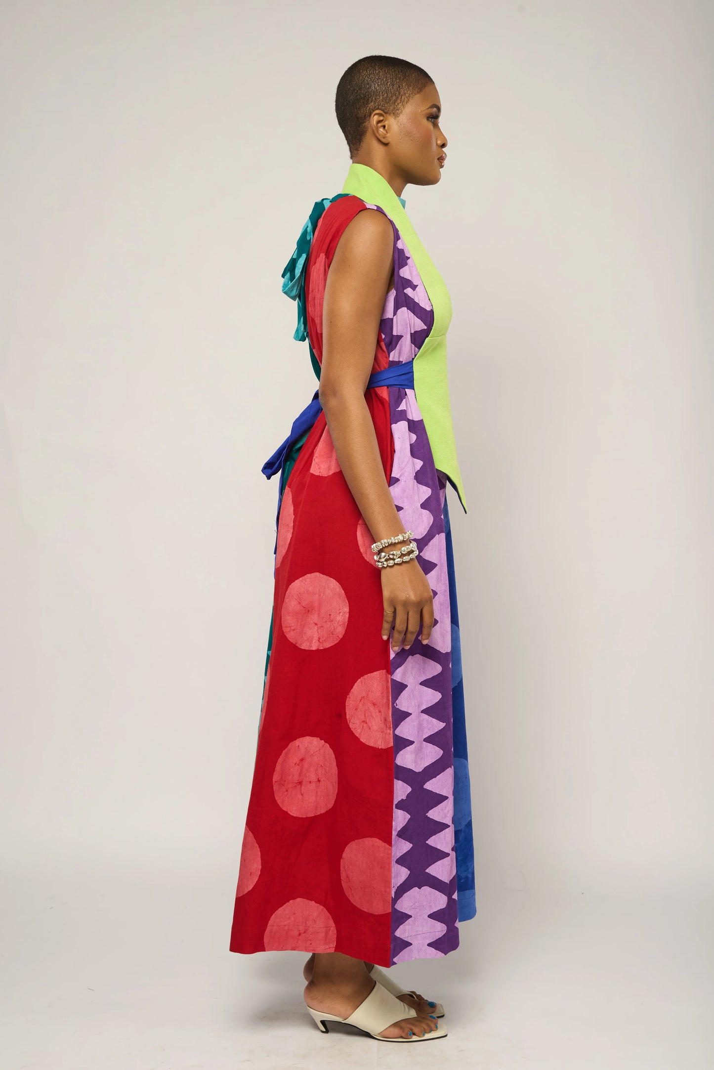 Purple And Blue Multicolor Jumpsuit Without Lemon Bib