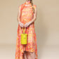 Orange Print Dress