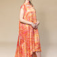 Orange Print Dress