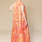 Orange Print Dress