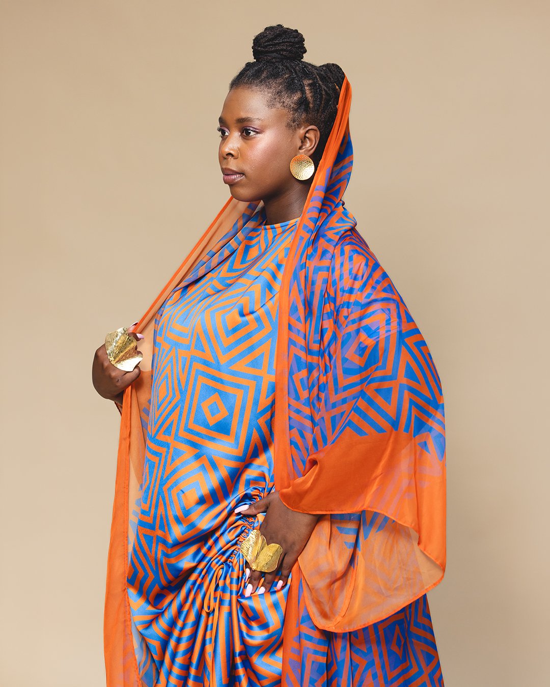 Kigali Orange Kimono