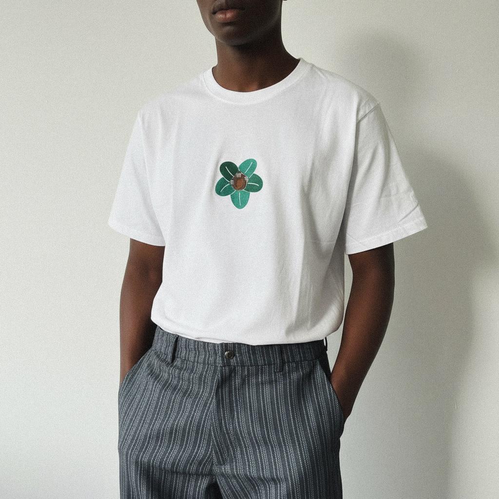 Into the garden Embroidered Mortif Tshirt