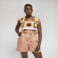 Shosho Crop - Cream base & multi