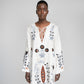 Loshoro Tunic - White w / multi embroidery