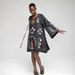 Loshoro Tunic - Black w / multi embroidery