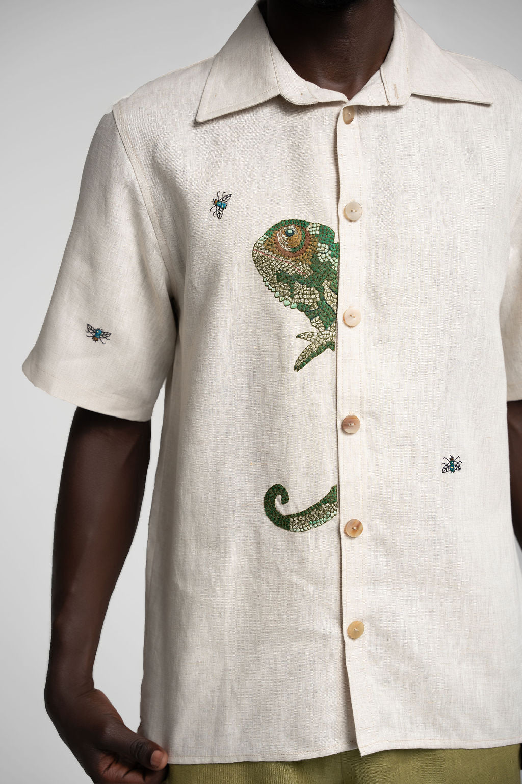 Karma Chameleon - Oat w / multi embroidery