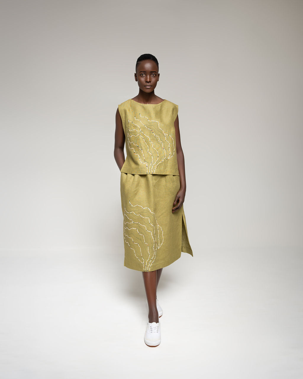 Roots Set - Matcha w/ multi embroidery