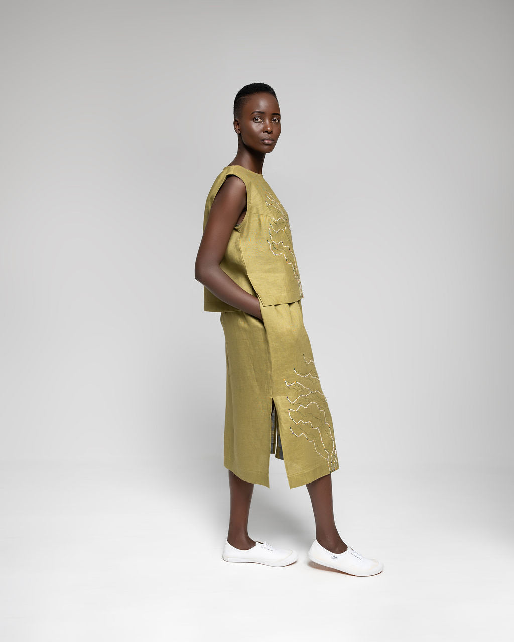 Roots Set - Matcha w/ multi embroidery