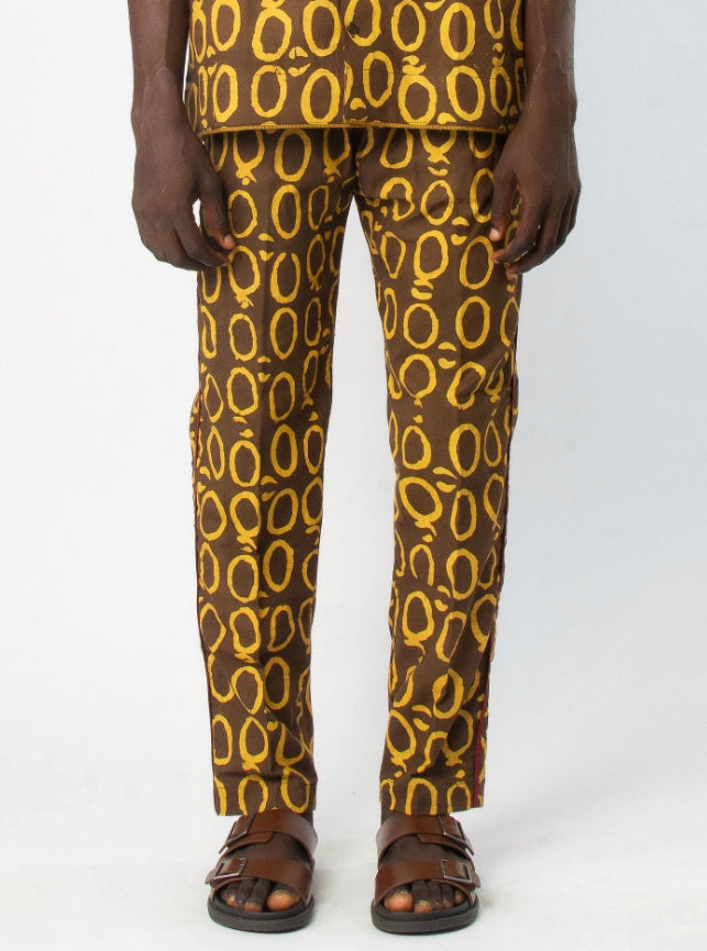 Oh-Oh Brown & Yellow Lounge Trousers