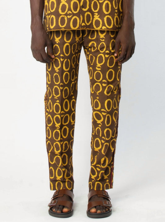 Oh-Oh Brown & Yellow Lounge Trousers
