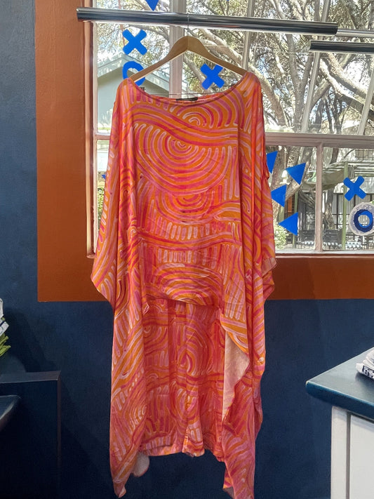 Orange Print Pants Set