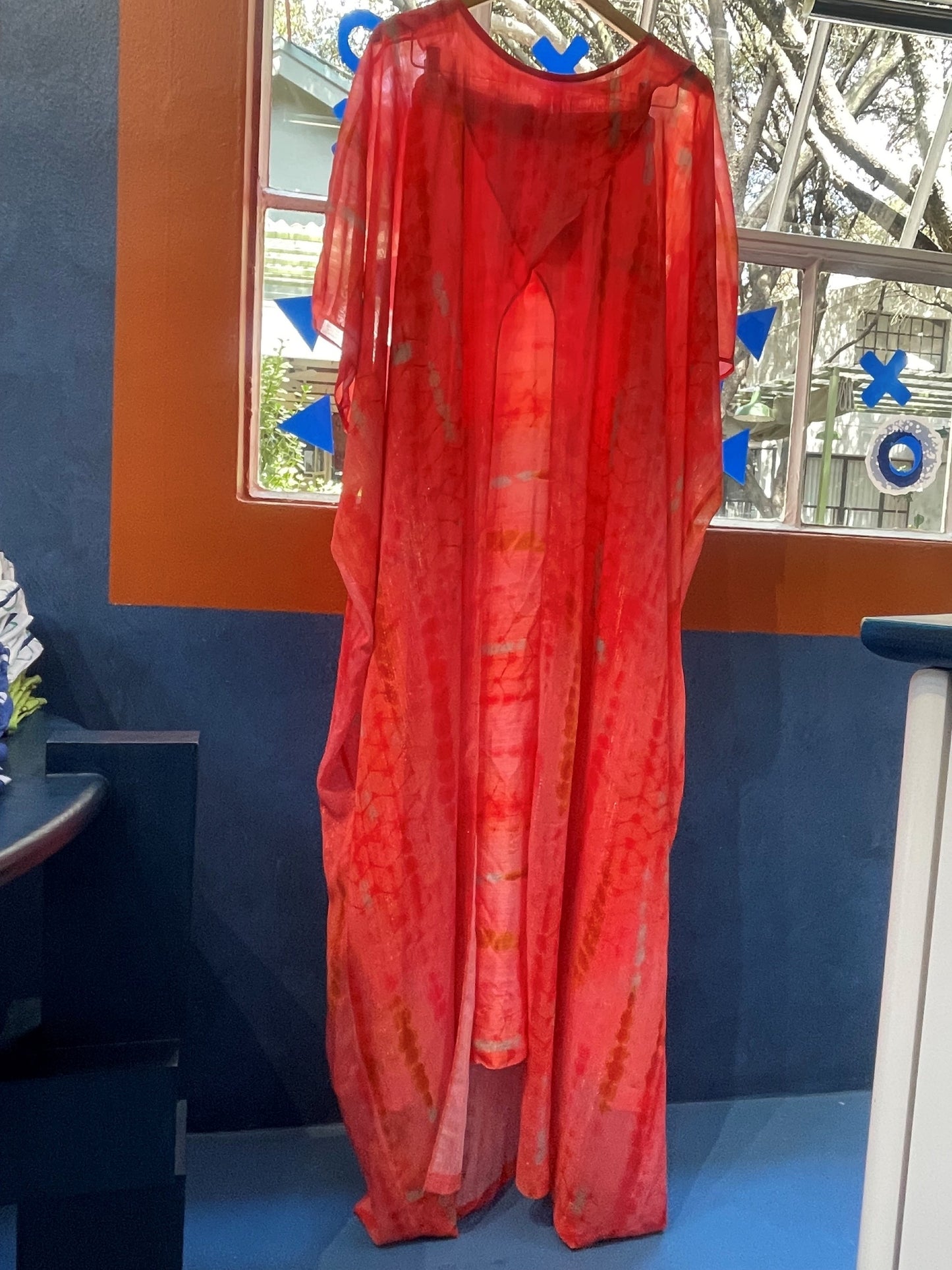 Orange Print Skirt Set