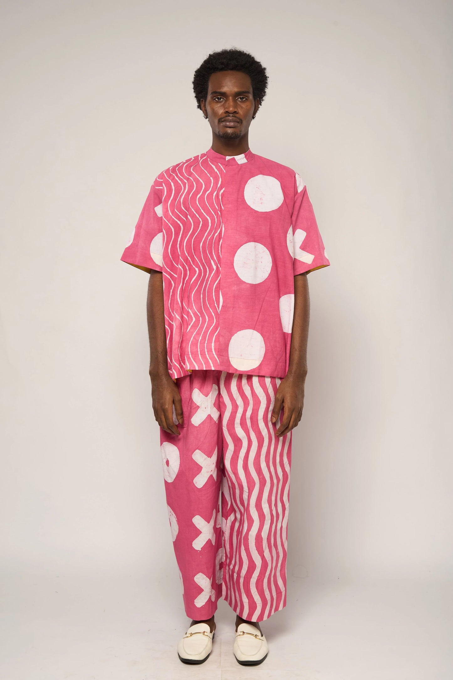Pink Multi-Print Shirt