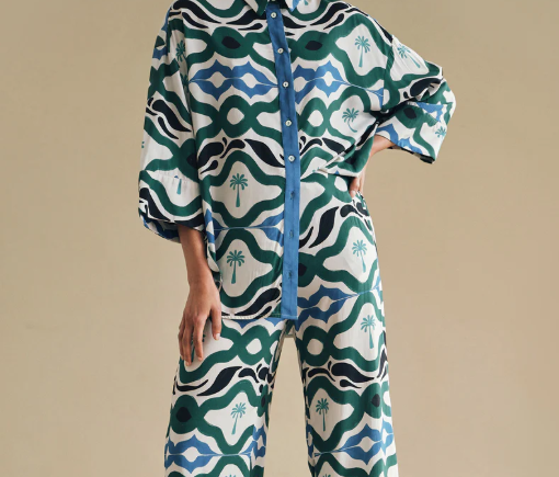 Uhuru Shirt (Geometric Blue)