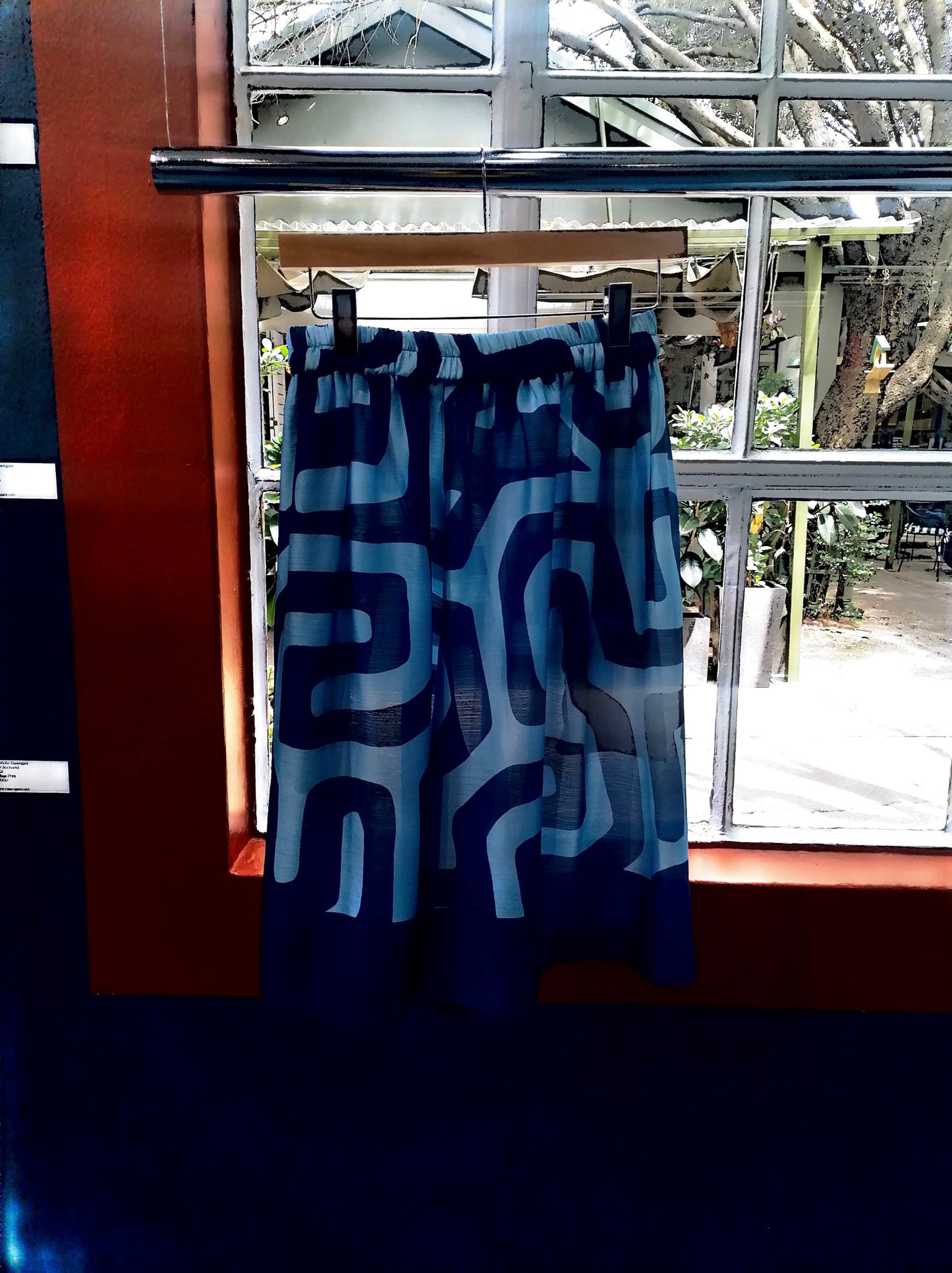 Blue Abstract Shorts